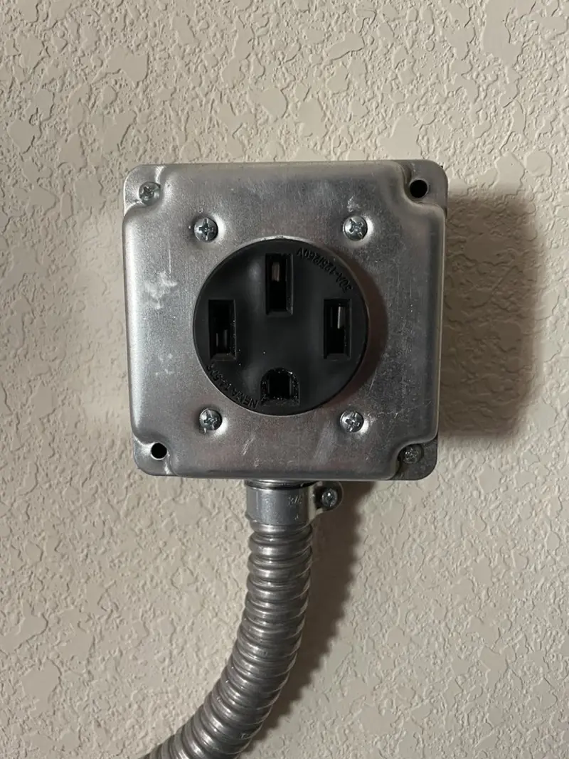 NEMA 14-50 outlet installed for Electrical Panel Upgrade in Barstow